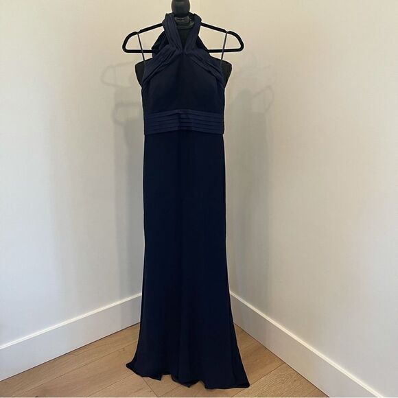 ELIZA J
Women's Halter-Wrap-Neck Crepe-Back-Satin Gown - Picture 5 of 11